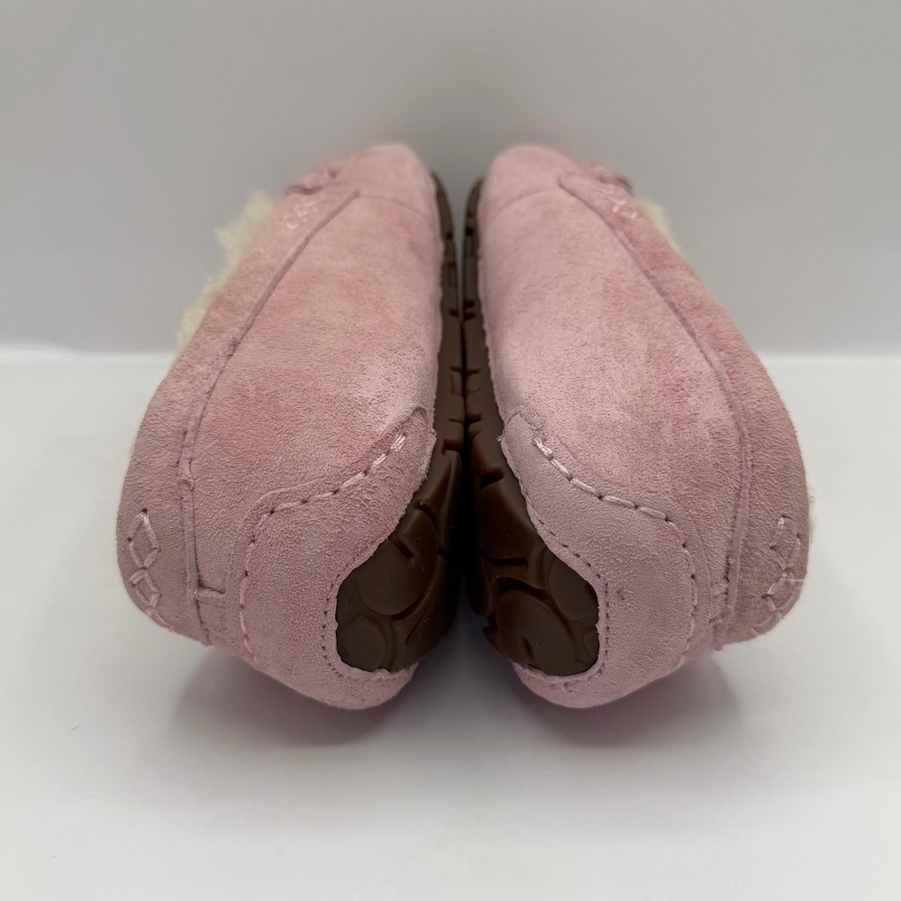 UGG Dakota Slippers Women’s 5 Pink Sparkle Breast Cancer Awareness Fur Lined - Picture 10 of 12